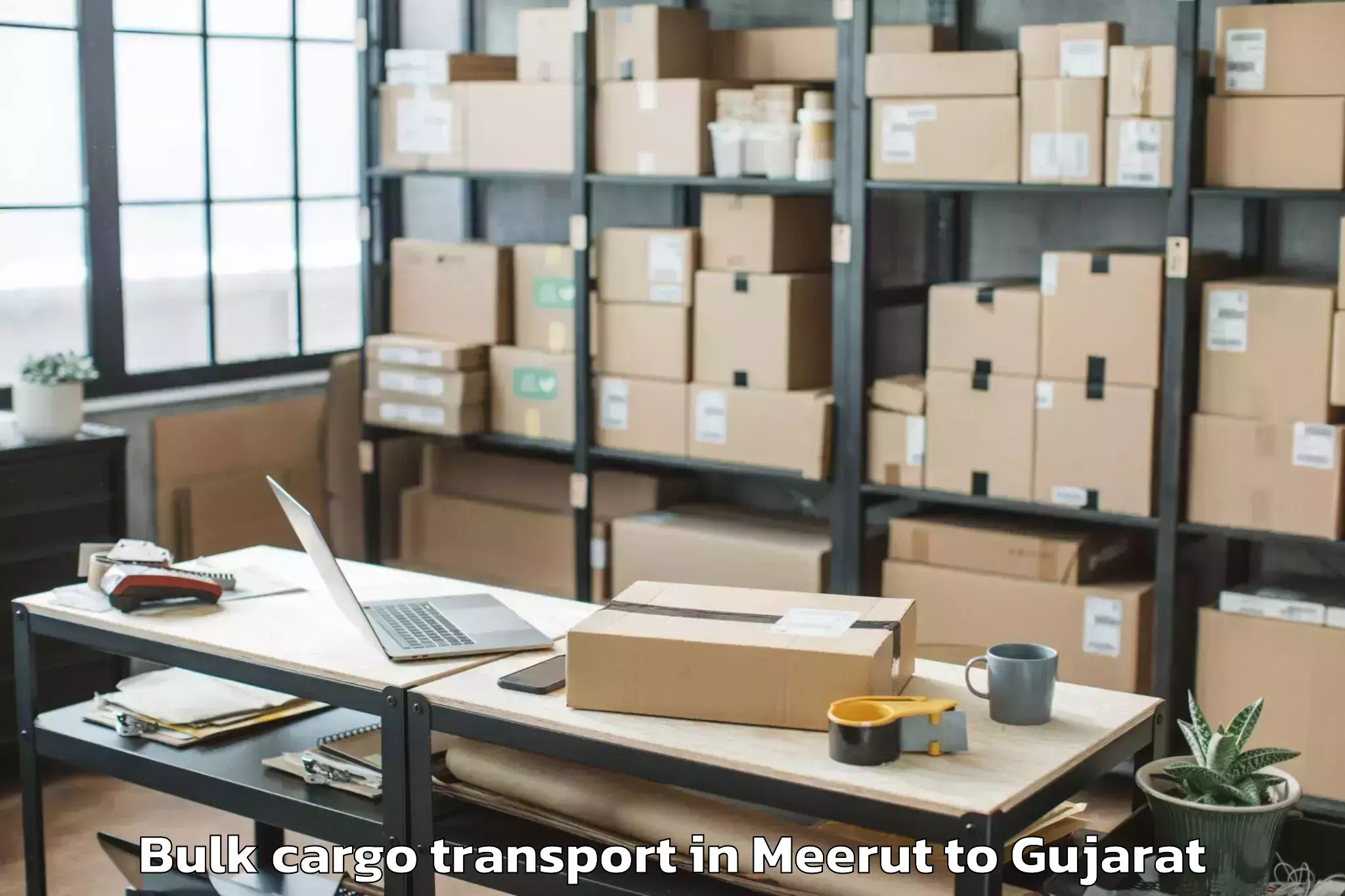 Trusted Meerut to Thasra Bulk Cargo Transport